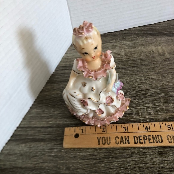 Vtg Japan Girl Figurine with Frilly Dress - Picture 7 of 14